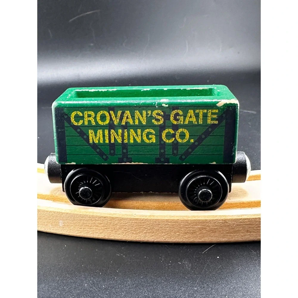 Vtg 2003 Thomas Wooden Railway Coal Car Crovan's‎ Gate Mining Co Train Magnetic
